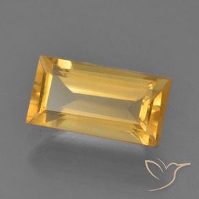 Citrino Dorado claro natural de 1.90 ct, Corte Baguette, VS