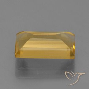 Citrino Dorado oscuro medio natural de 1.60 ct, Corte Baguette, VVS-VS