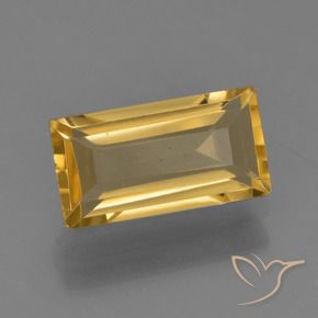 Citrino Dorado claro medio natural de 1.49 ct, Corte Baguette, VVS-VS