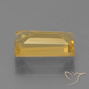 Citrino Dorado claro medio natural de 1.49 ct, Corte Baguette, VVS-VS