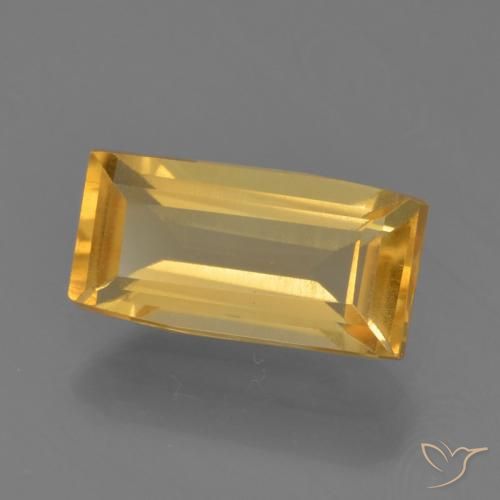 Citrino Dorado claro natural de 1.49 ct, Corte Baguette, VVS-VS