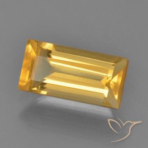 Citrino Dorado medio natural de 1.79 ct, Corte Baguette, VVS-VS