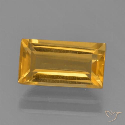 1.79ct Natural Dorado oscuro Citrino, Corte Baguette, VS