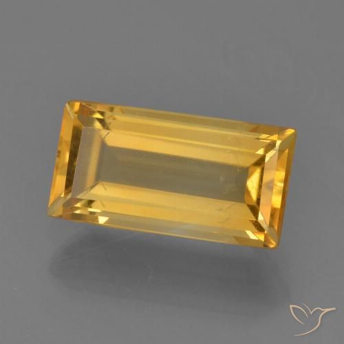 1.62ct Natural Dorado oscuro medio Citrino, Corte Baguette, VS