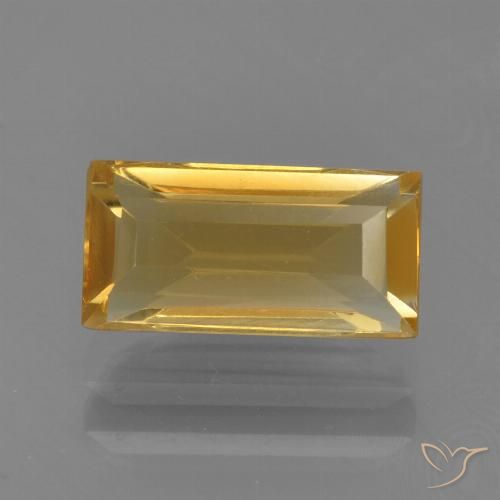 1.69ct Natural Dorado oscuro medio Citrino, Corte Baguette, VVS-VS