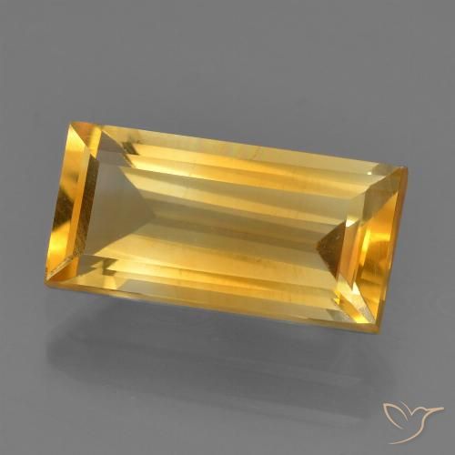 2.70ct Natural Dorado medio Citrino, Corte Baguette, VS