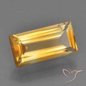 Citrino Dorado medio natural de 2.70 ct, Corte Baguette, VS
