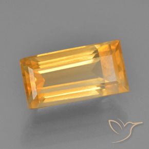 Citrino Dorado naranja natural de 2.76 ct, Corte Baguette, VS