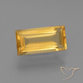 Citrino Dorado medio natural de 1.44 ct, Corte Baguette, VS