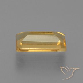 Citrino Dorado medio natural de 1.44 ct, Corte Baguette, VS