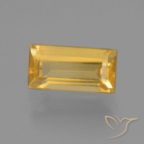 Citrino Dorado claro natural de 1.76 ct, Corte Baguette, VS