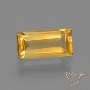 Citrino Dorado naranja claro medio natural de 1.43 ct, Corte Baguette, VS