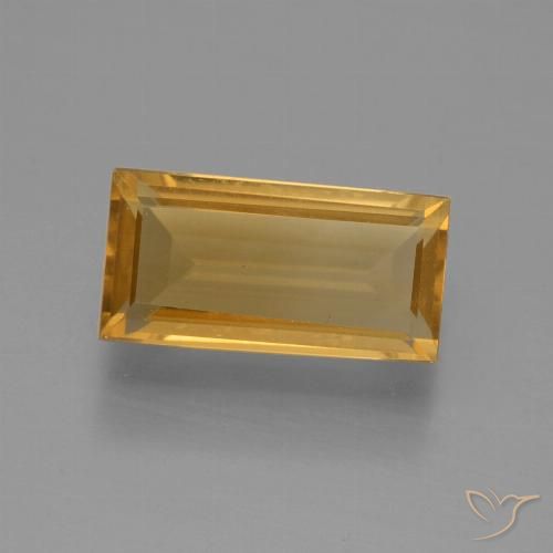 1.33ct Natural Dorado naranja Citrino, Corte Baguette, VS