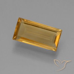 Citrino Dorado naranja natural de 1.33 ct, Corte Baguette, VS