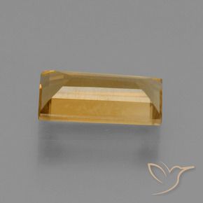 Citrino Dorado naranja natural de 1.33 ct, Corte Baguette, VS