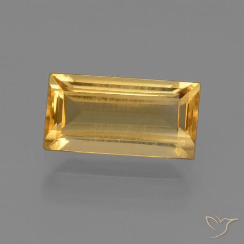 1.62ct Natural Naranja dorado intenso Citrino, Corte Baguette, VS