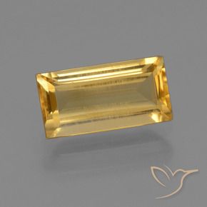 Citrino Naranja dorado intenso natural de 1.62 ct, Corte Baguette, VS