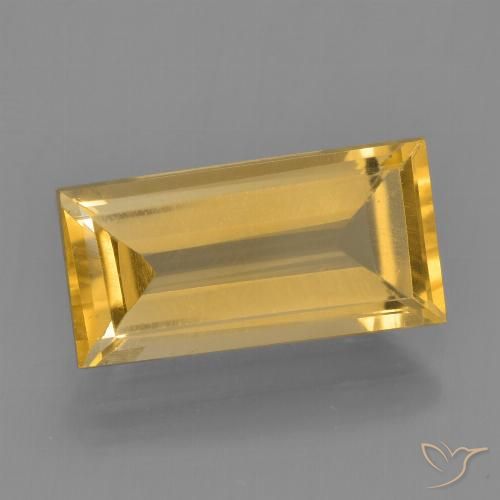 2.48ct Natural Dorado claro Citrino, Corte Baguette, VS