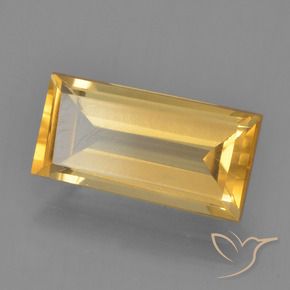 Citrino Dorado claro natural de 2.48 ct, Corte Baguette, VS