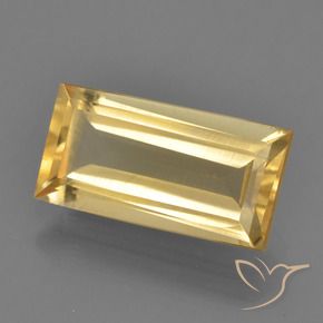 Citrino Dorado claro natural de 2.50 ct, Corte Baguette, VS