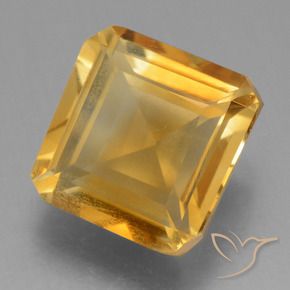 Citrino Dorado naranja intenso natural de 2.56 ct, Corte Octágono / Esmeralda, VS
