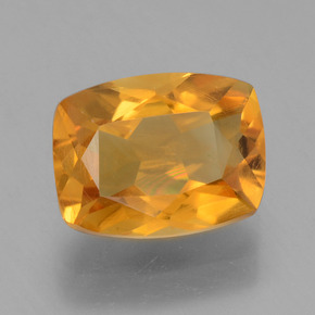 Citrino dorado natural de 1,94 ct, corte cojín, VS