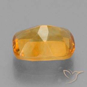 Citrino Dorado naranja intenso natural de 2.25 ct, Forma Cojín, VS