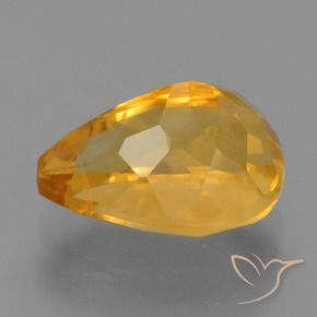 Citrino Dorado naranja oscuro natural de 2.76 ct, En forma de pera, VS
