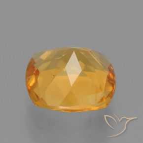 Citrino Naranja dorado intenso natural de 1.75 ct, Forma Cojín, VS