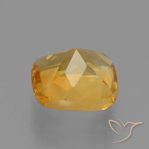Citrino Naranja dorado intenso natural de 1.53 ct, Forma Cojín, VS