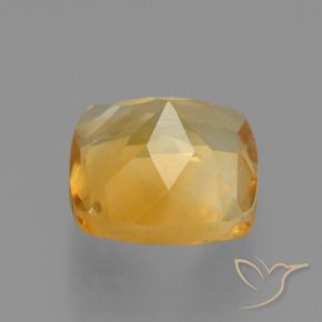 Citrino Dorado oscuro medio natural de 1.70 ct, Forma Cojín, VS