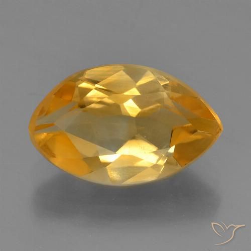 1.90ct Natural Dorado naranja intenso Citrino, Marquesa, VVS-VS