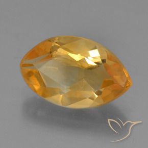 Citrino Dorado naranja intenso natural de 1.90 ct, Marquesa, VVS-VS