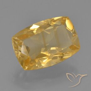 Citrino Dorado oscuro medio natural de 4.58 ct, Forma Cojín, VS
