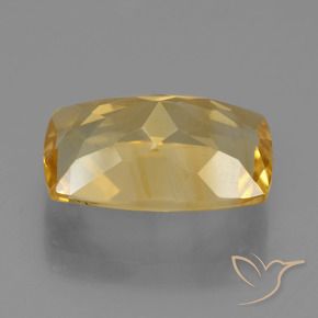 Citrino Dorado oscuro medio natural de 4.58 ct, Forma Cojín, VS