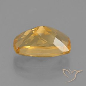 Citrino Naranja dorado intenso natural de 3.32 ct, Forma Cojín, VVS-VS