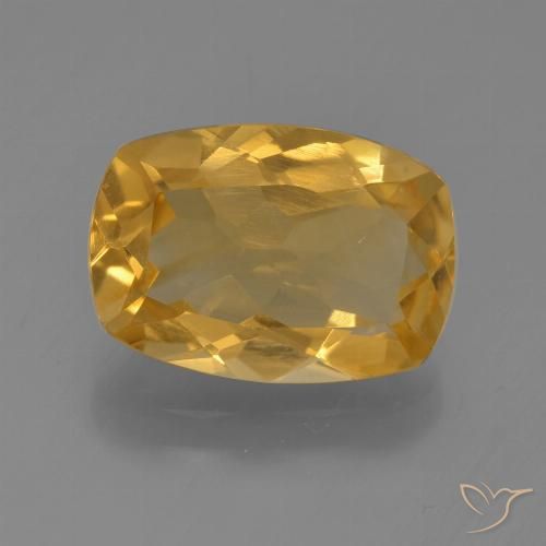 3.21ct Natural Naranja medio Citrino, Forma Cojín, VVS-VS, Photo A