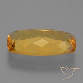 Citrino Dorado naranja oscuro natural de 3.94 ct, Forma Cojín, VVS-VS