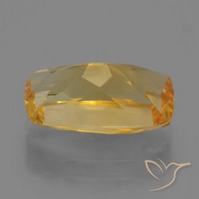 Citrino Dorado naranja intenso natural de 3.22 ct, Forma Cojín, VS