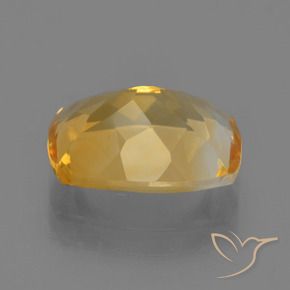 Citrino Naranja dorado intenso natural de 2.95 ct, Forma Cojín, VVS-VS
