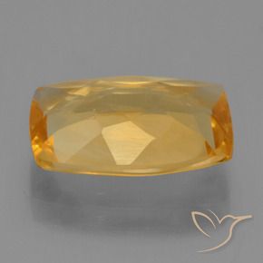 Citrino Dorado naranja oscuro natural de 3.07 ct, Forma Cojín, VVS-VS