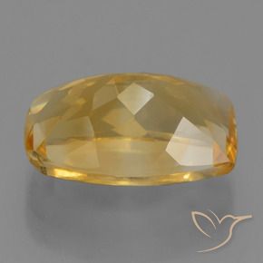 Citrino Dorado oscuro medio natural de 4.43 ct, Forma Cojín, VVS-VS