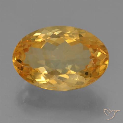 4.65ct Natural Dorado oscuro medio Citrino, Ovalada, VVS-VS