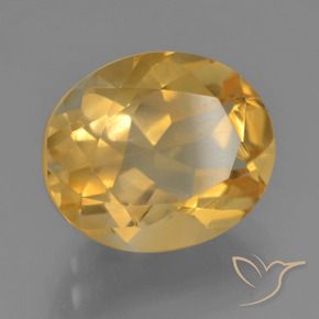 Citrino Dorado naranja natural de 4.47 ct, Ovalada, VS