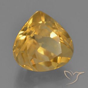 Citrino Dorado naranja claro medio natural de 4.54 ct, En forma de pera, VS