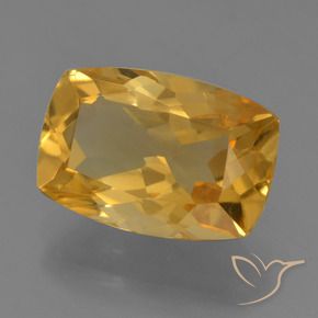 Citrino Dorado oscuro medio natural de 3.66 ct, Forma Cojín, VVS-VS