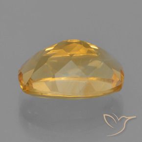 Citrino Naranja dorado intenso natural de 3.32 ct, Forma Cojín, VVS-VS