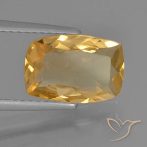 Citrino Dorado oscuro medio natural de 2.45 ct, Forma Cojín, VS