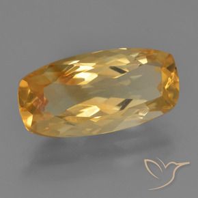Citrino Dorado oscuro medio natural de 3.99 ct, Forma Cojín, VVS-VS