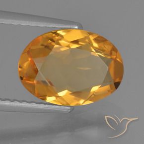 Citrino Naranja oscuro natural de 1.92 ct, Ovalada, VVS-VS
